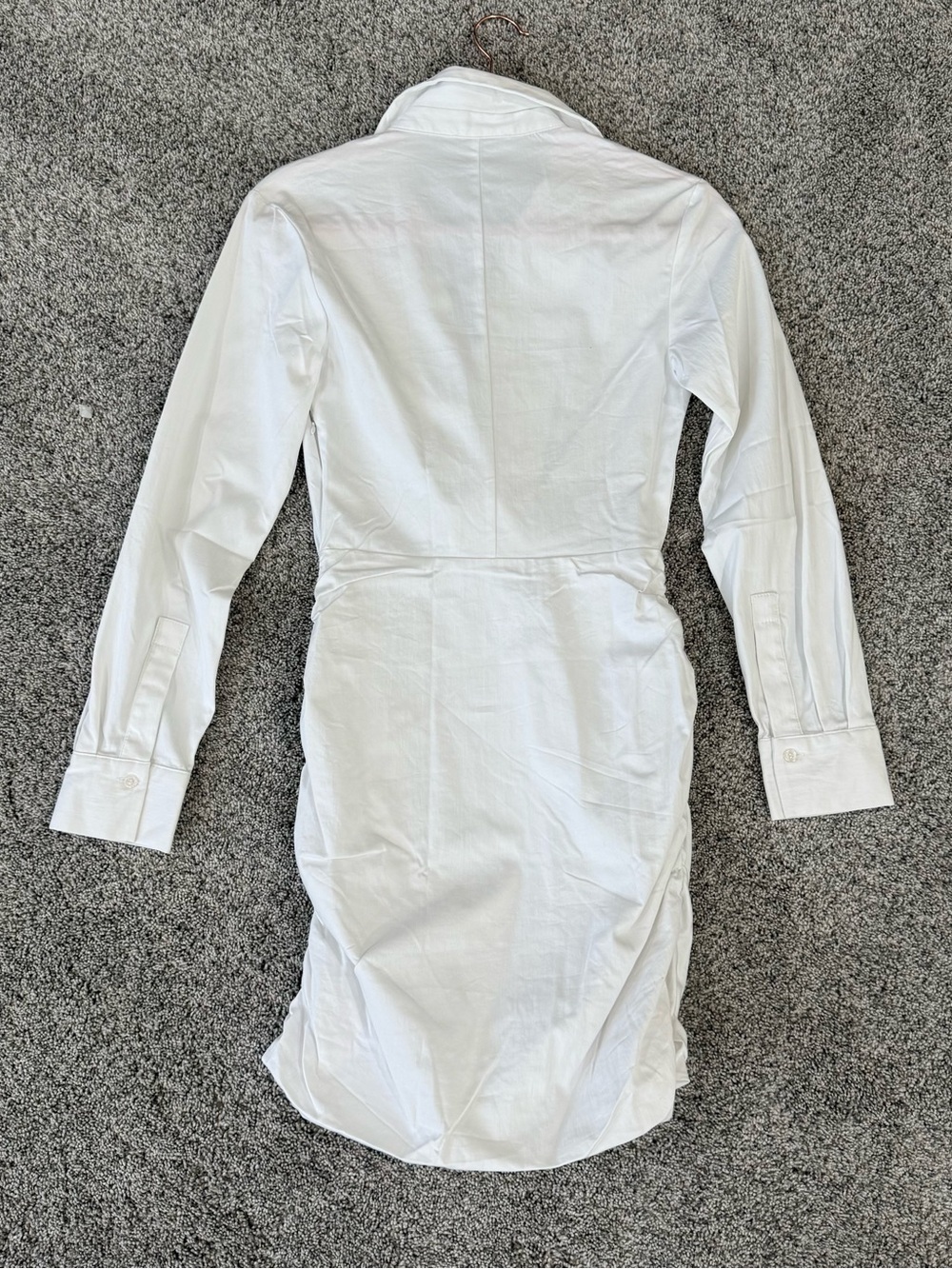 NWOT Zara White Shirt Dress Mini Bodycon Minimalist Wrap Top Preppy Women’s XS - Picture 13 of 15